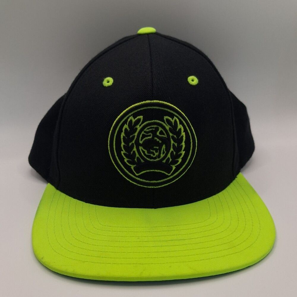 Cinch Men's Black Neon Yellow Embroidered Snapback Trucker Hat